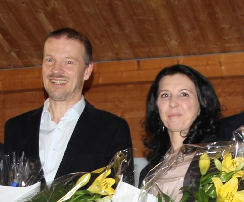 Kai Runge, Vorsitzender des Spielmannszug Kleinröhrsdorf e.V. und Kathleen Großmann, Geschäftsführerin des Gewerbevereins Rödertal und Umgebung e.V. wurden für ihr ehrenamtliches Engagement geehrt.