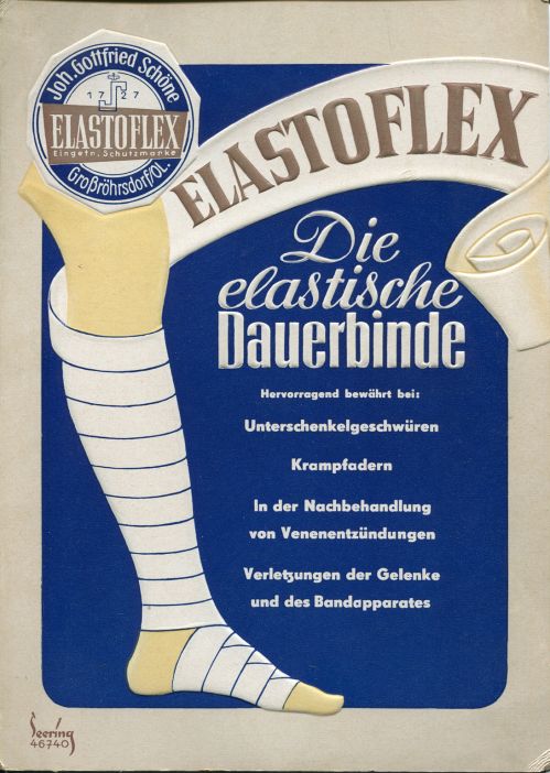 Werbeschild für Elastoflex-Binden