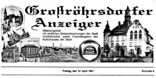 Großröhrsdorfer Anzeiger von 1991