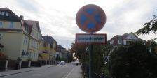 Halteverbot an der Rathausstraße zwischen Luther- und Melanchthonstraße