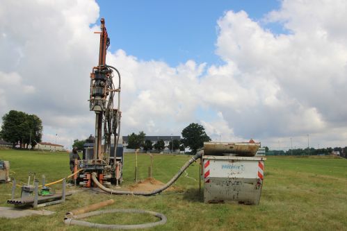 Probebohrung für die Geothermie