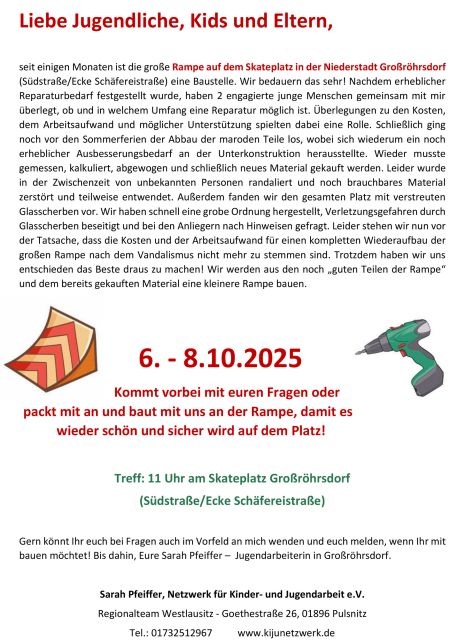 Skateplatz Reparatur